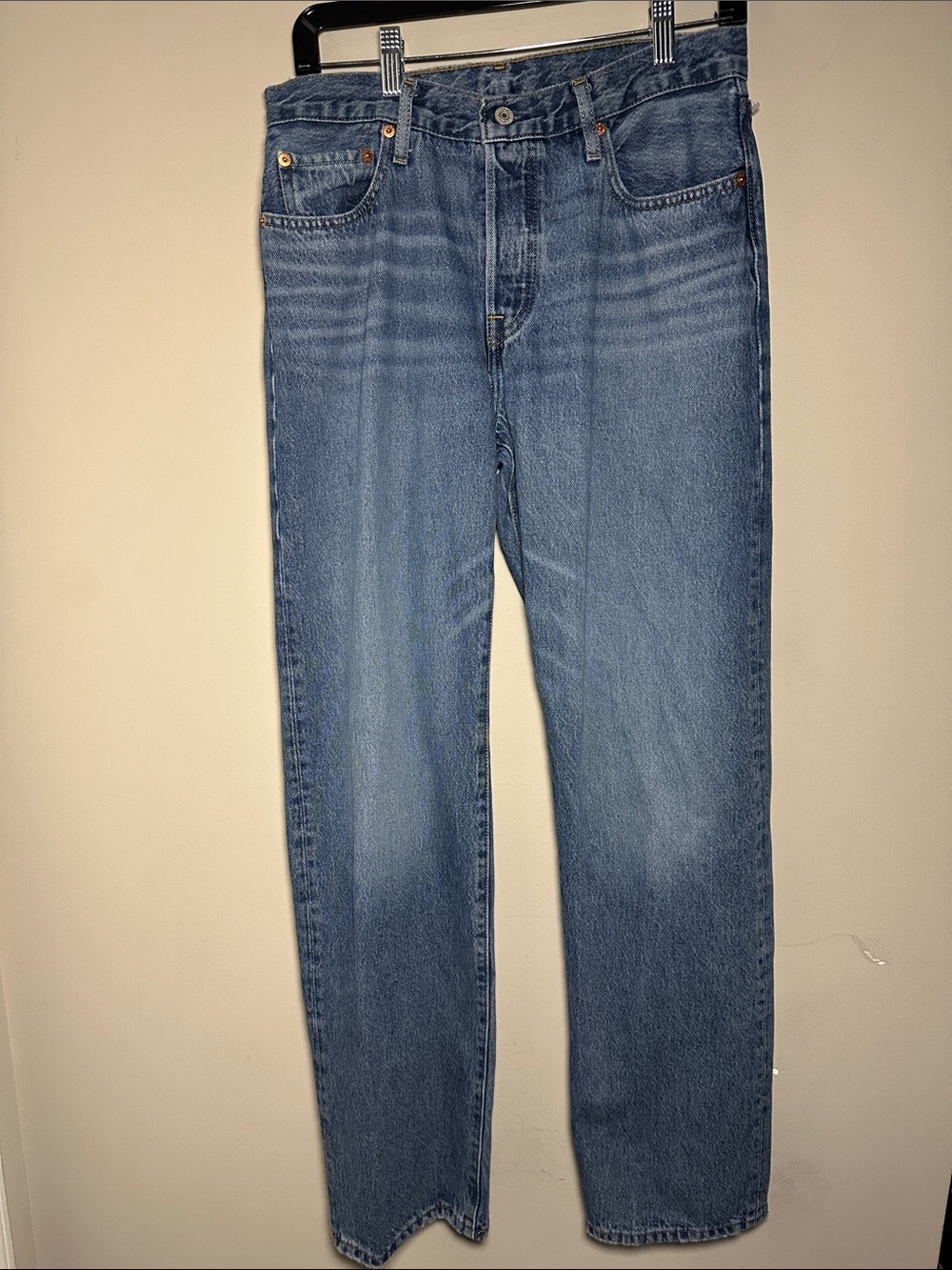 Levi's Premium 501 90s Medium Blue Straight-Leg 27x32 womens Jeans